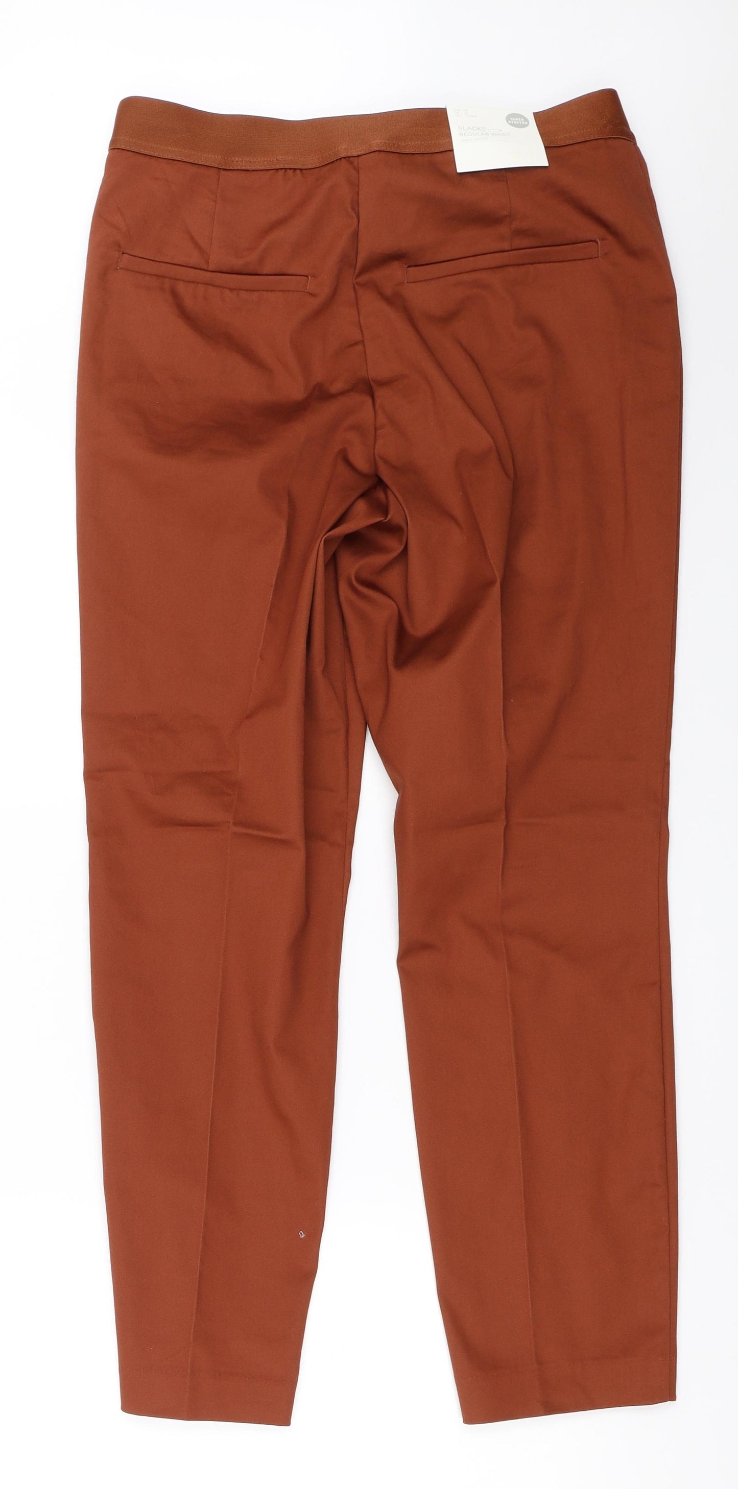 H&M Womens Brown   Capri Trousers Size 16 L27.5 in