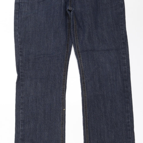 M2B Womens Blue  Denim Straight Jeans Size 10 L27 in