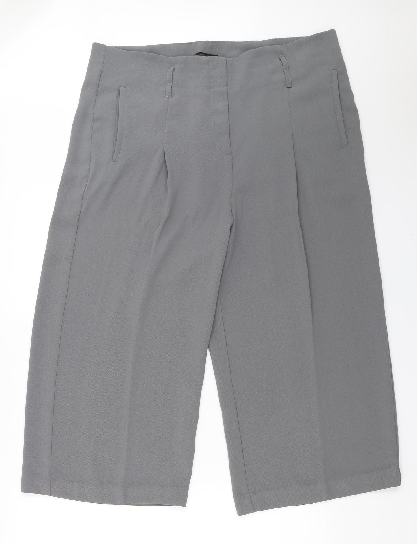NEXT Womens Grey   Cropped Trousers Size 16 L21.5 in
