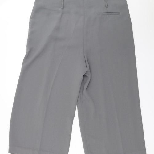 NEXT Womens Grey   Cropped Trousers Size 16 L21.5 in