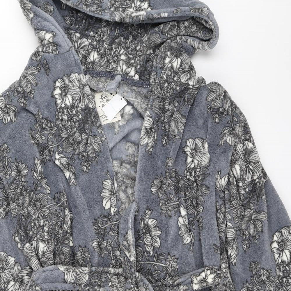 Primark Womens Grey Floral  Top Robe Size L