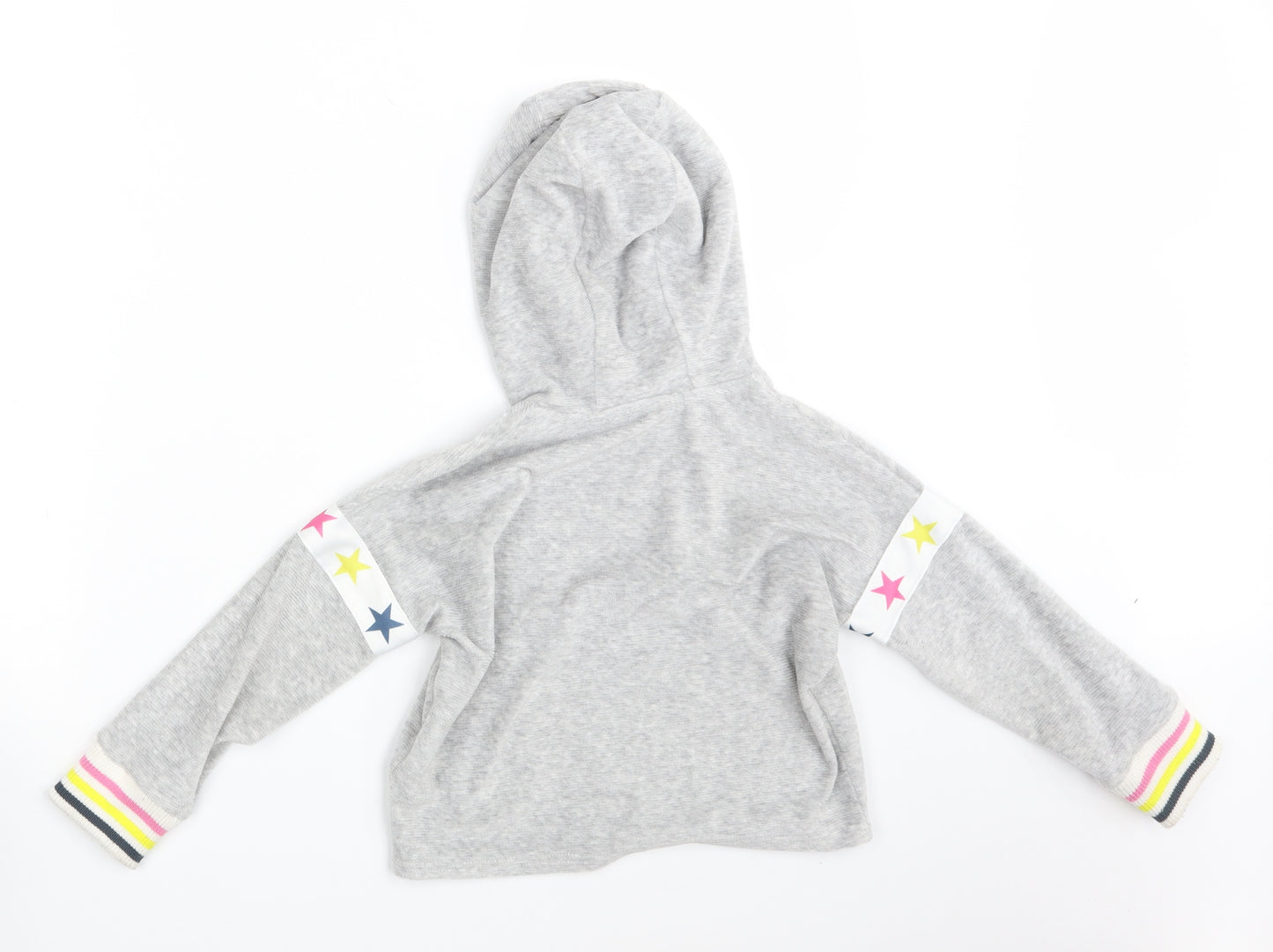 M&S Girls Grey   Pullover Hoodie Size 7-8 Years  - Cropped