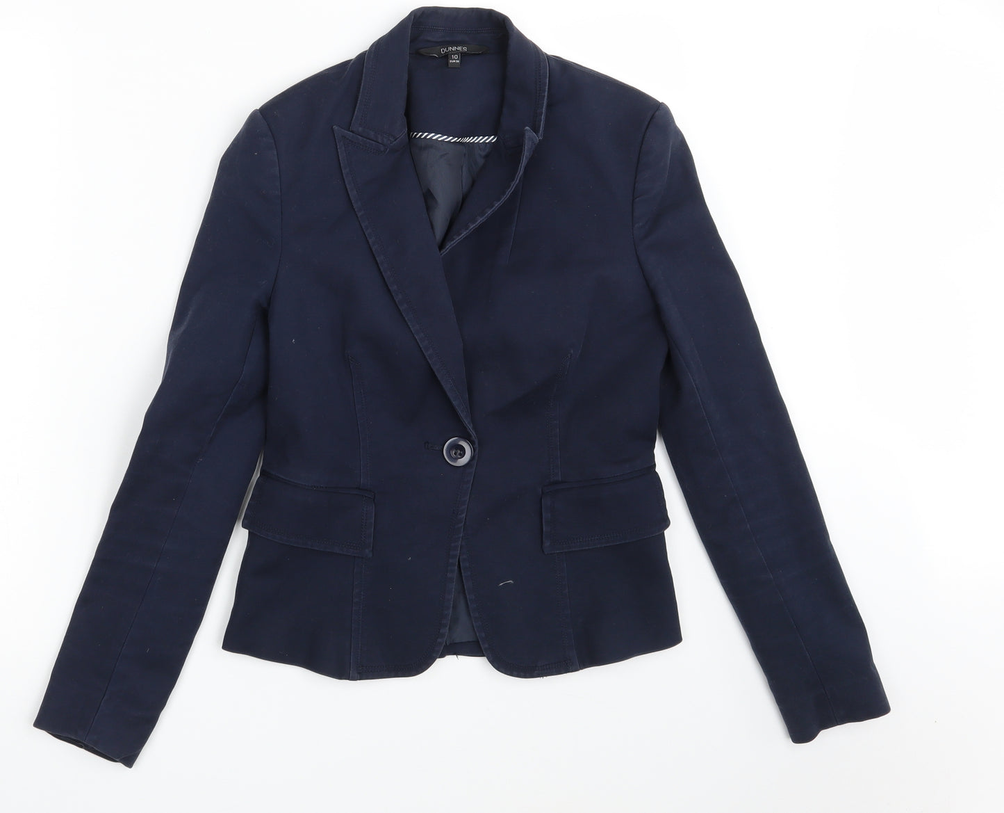 Dunnes Womens Blue  Denim Jacket Blazer Size 10