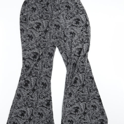 QED London Womens Grey Paisley  Bloomer Trousers Size S L29 in