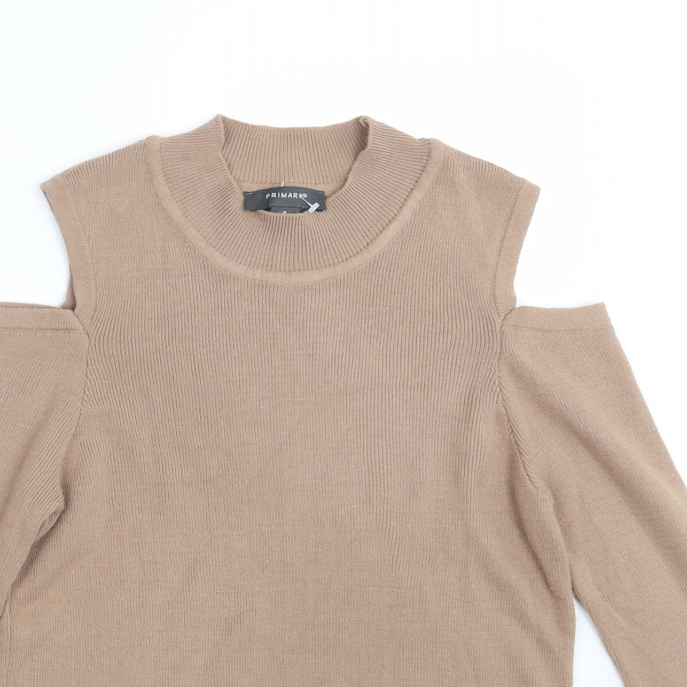Primark Womens Beige  Knit Pullover Jumper Size 12