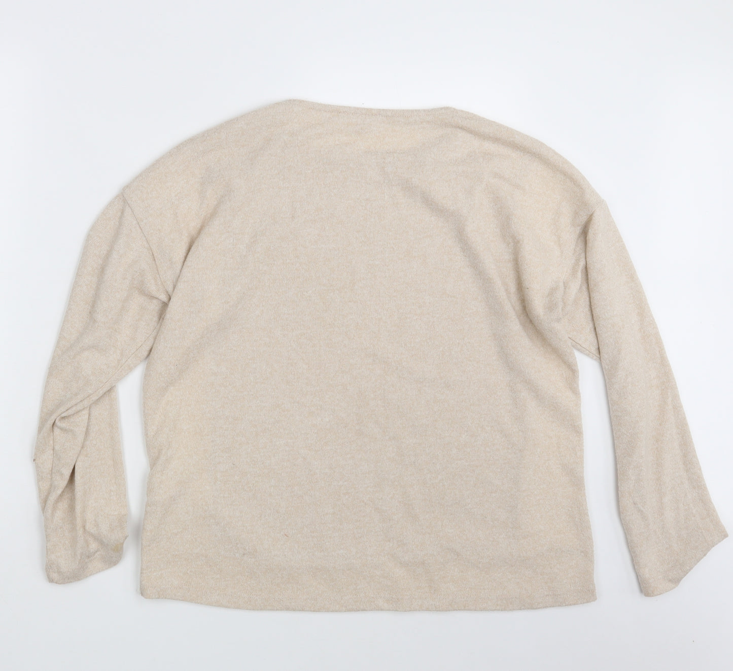 Jeff & Co Womens Beige   Pullover Sweatshirt Size 14