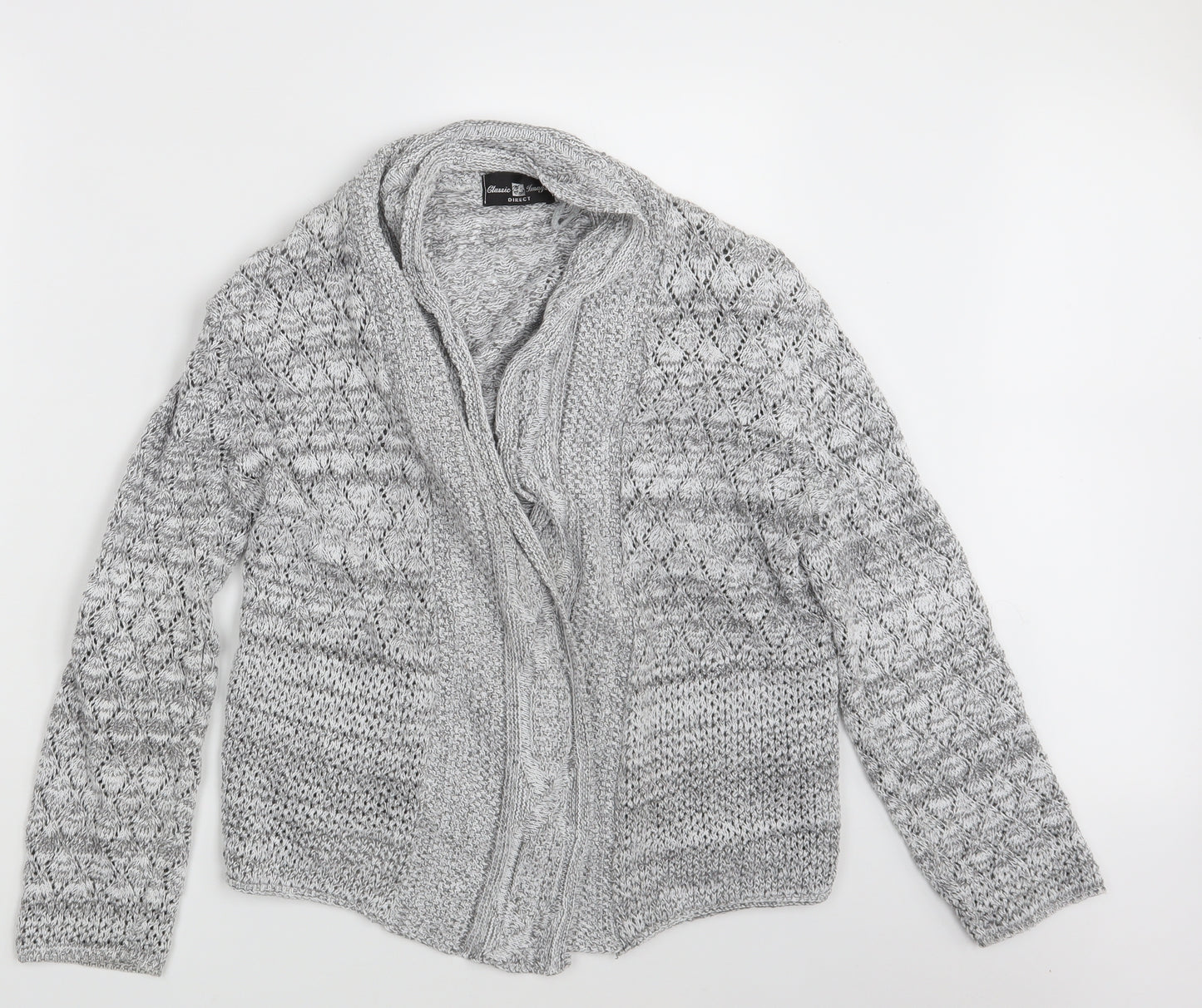 Classic Image Womens Grey  Knit Wrap Jumper Size M