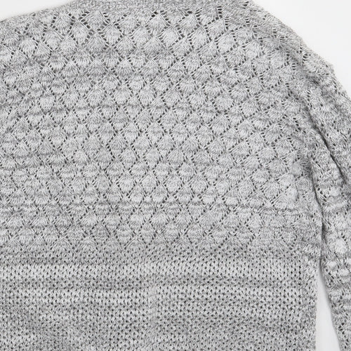 Classic Image Womens Grey  Knit Wrap Jumper Size M
