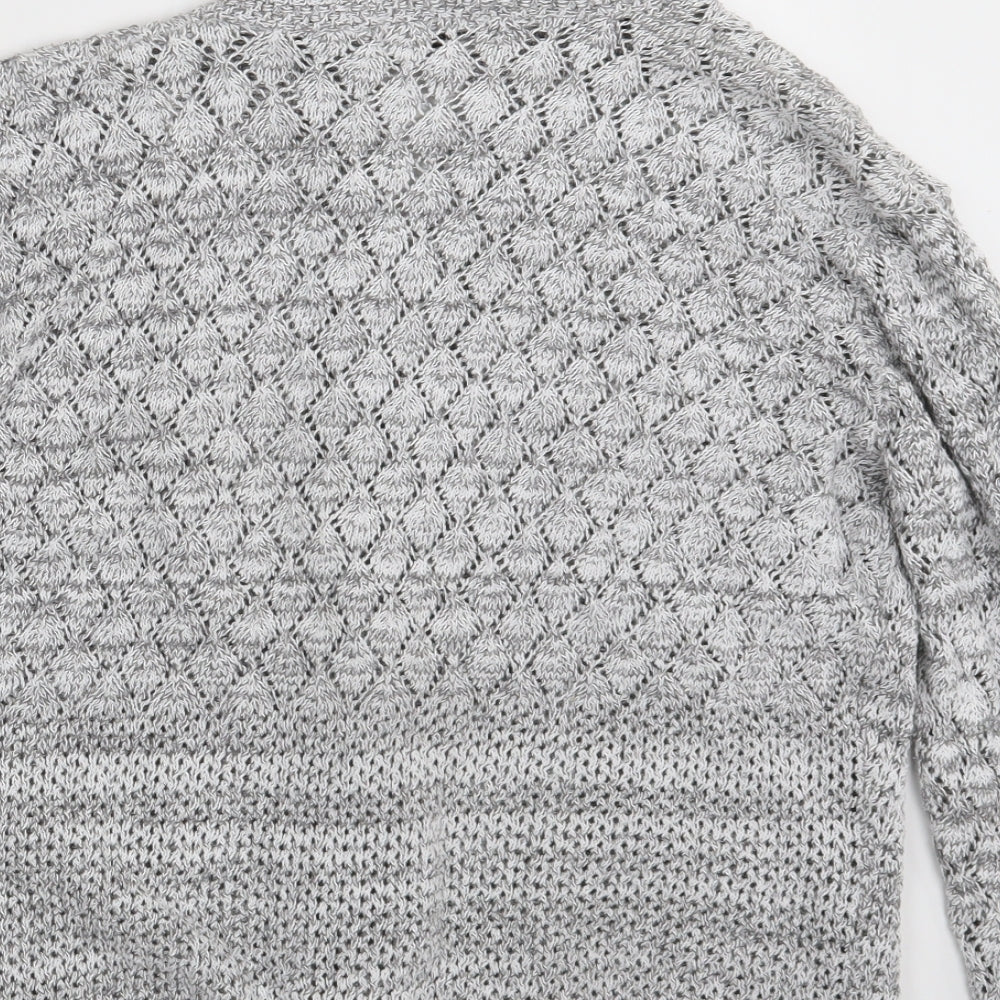 Classic Image Womens Grey  Knit Wrap Jumper Size M