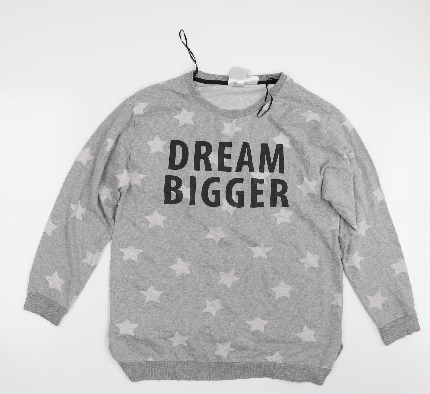 H&M Womens Grey Geometric  Pullover Sweatshirt Size M