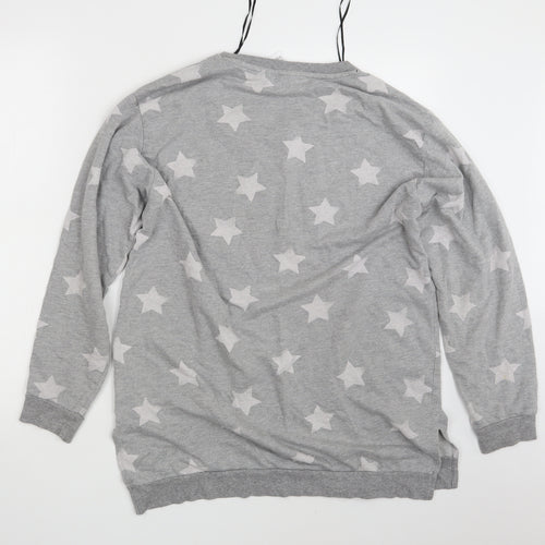 H&M Womens Grey Geometric  Pullover Sweatshirt Size M