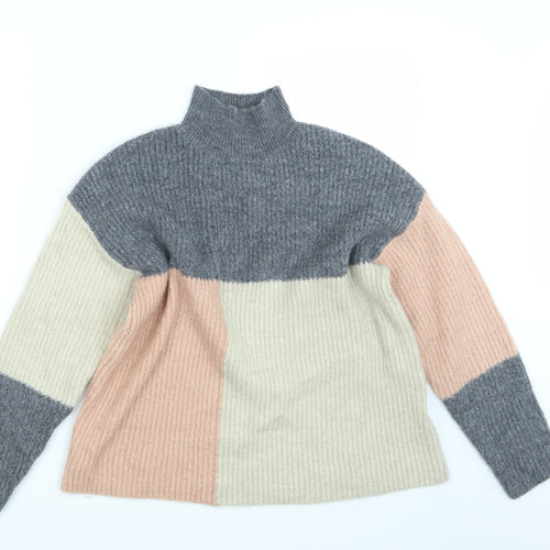 Red Herring Womens Multicoloured Geometric Knit Pullover Jumper Size 10