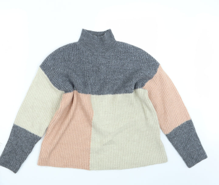 Red Herring Womens Multicoloured Geometric Knit Pullover Jumper Size 10