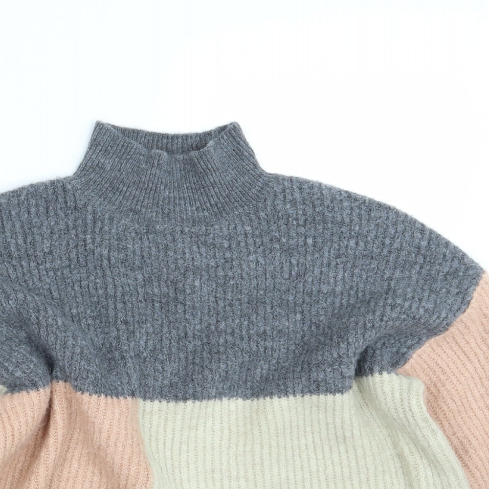 Red Herring Womens Multicoloured Geometric Knit Pullover Jumper Size 10