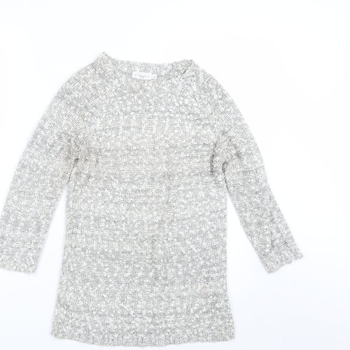 New Look Womens Grey  Knit Pullover Jumper Size 8