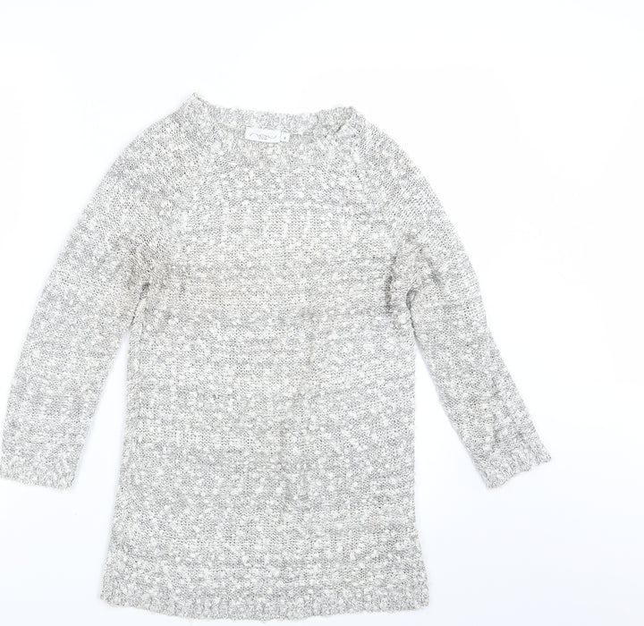 New Look Womens Grey  Knit Pullover Jumper Size 8