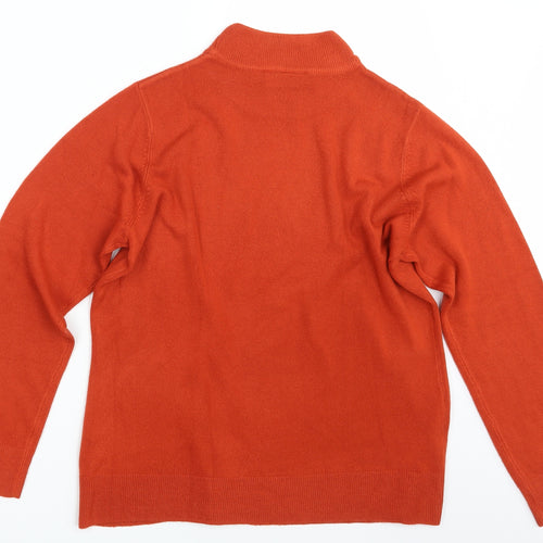 BHS Womens Orange  Knit Pullover Jumper Size 16
