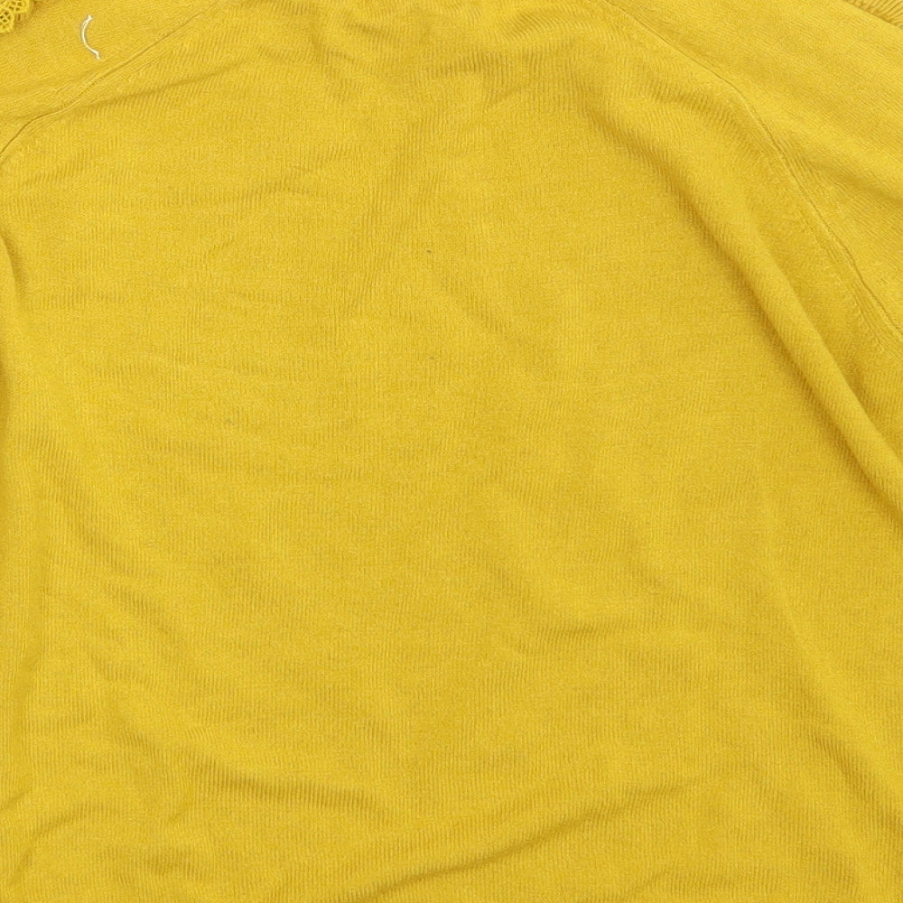 Per Una Womens Yellow Floral  Pullover Jumper Size 10