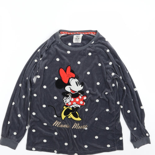 Primark Womens Grey Polka Dot  Pullover Sweatshirt Size 10  - Minnie Mouse