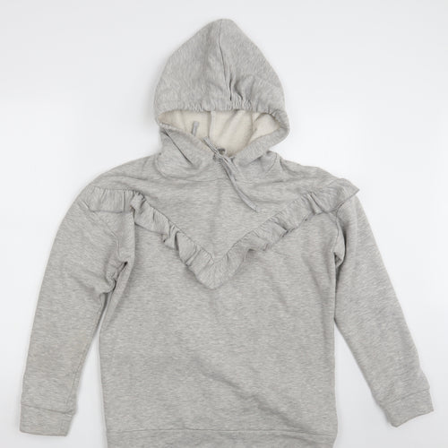Papaya Womens Grey   Pullover Hoodie Size S