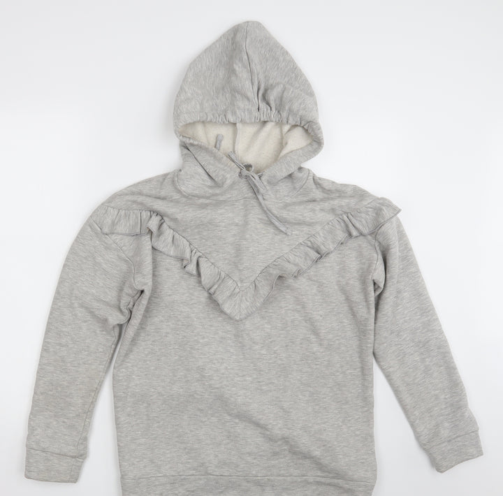 Papaya Womens Grey   Pullover Hoodie Size S