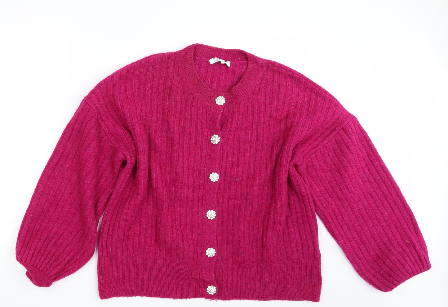 NEXT Womens Pink  Knit Cardigan Jumper Size L