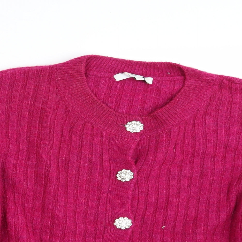 NEXT Womens Pink  Knit Cardigan Jumper Size L