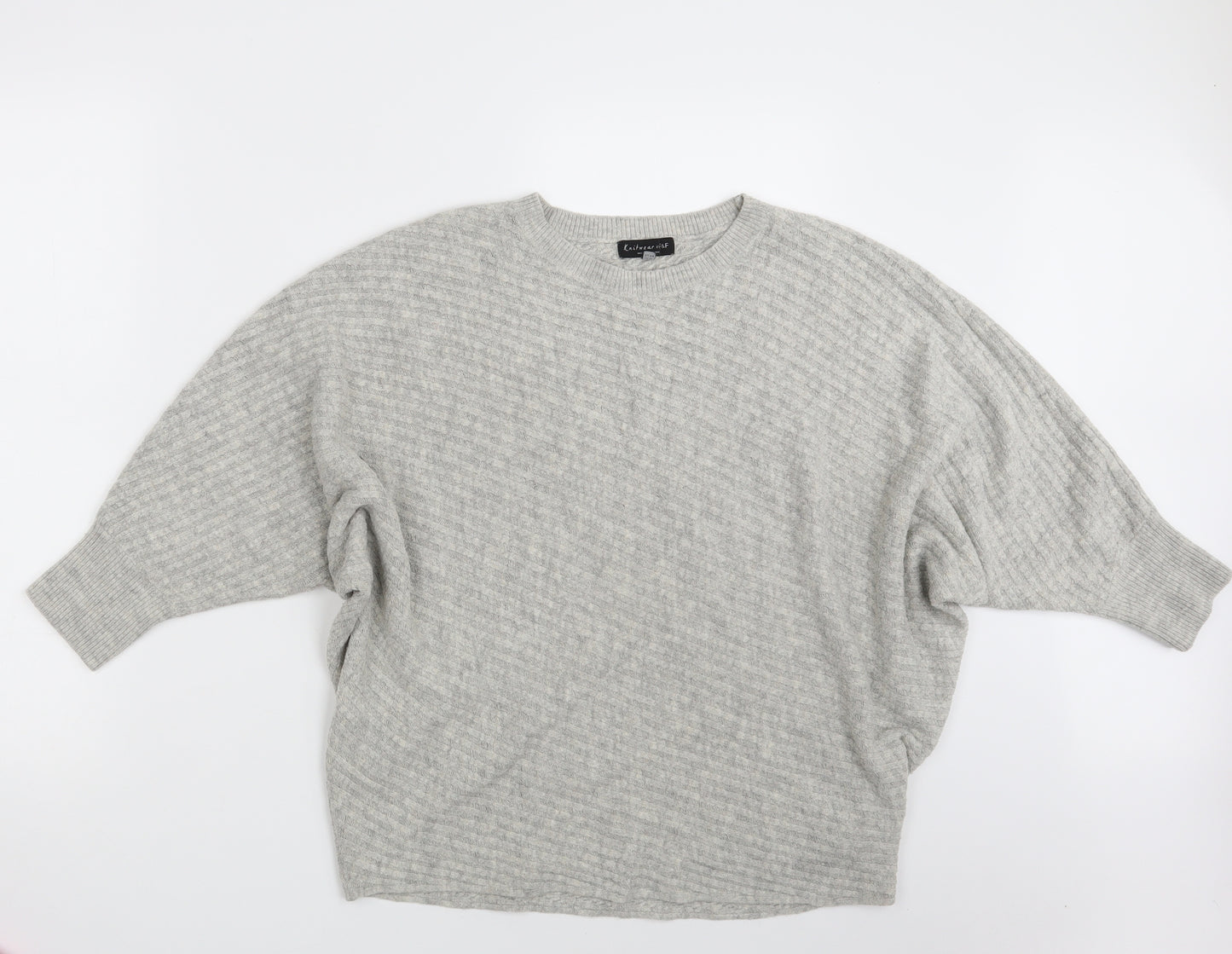 F&F Womens Grey  Knit Pullover Jumper Size 16