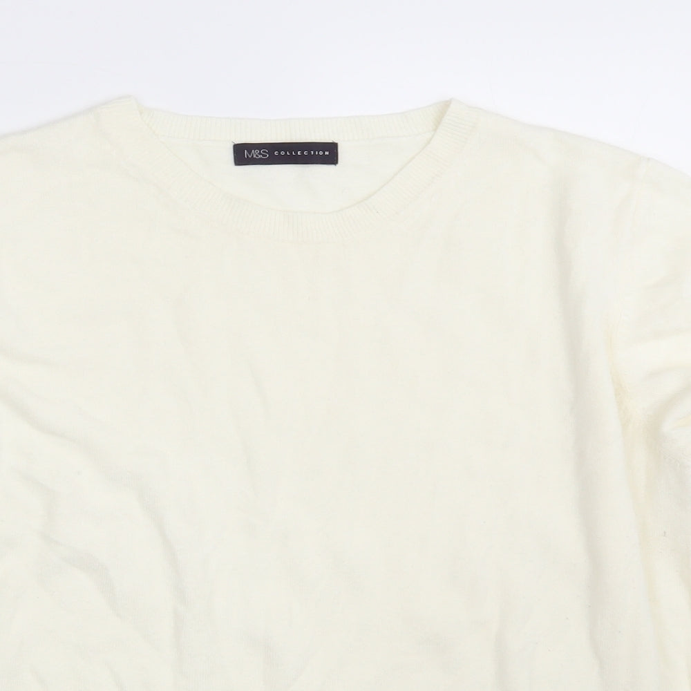M&S Womens Ivory  Knit Pullover Jumper Size 22