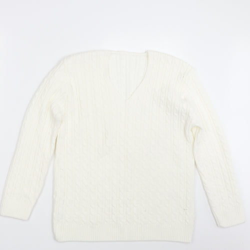 Preworn Womens Ivory  Knit Pullover Jumper One Size