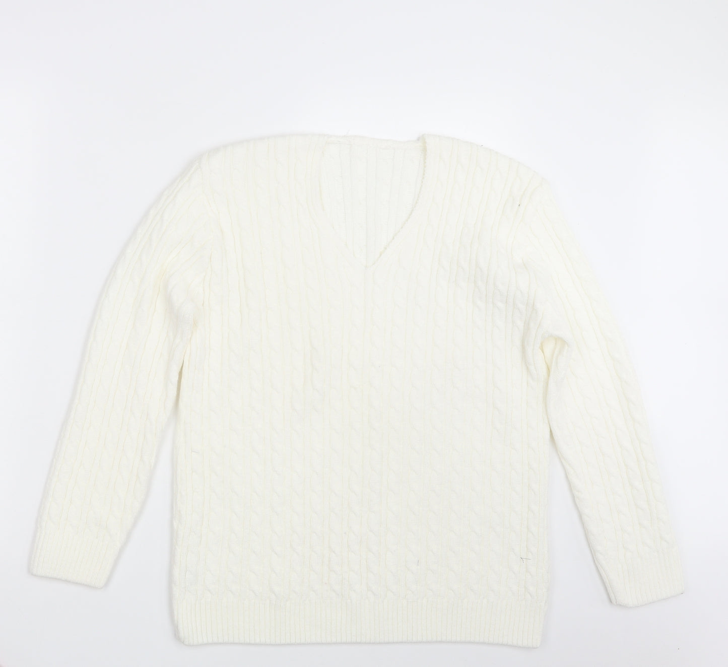 Preworn Womens Ivory  Knit Pullover Jumper One Size