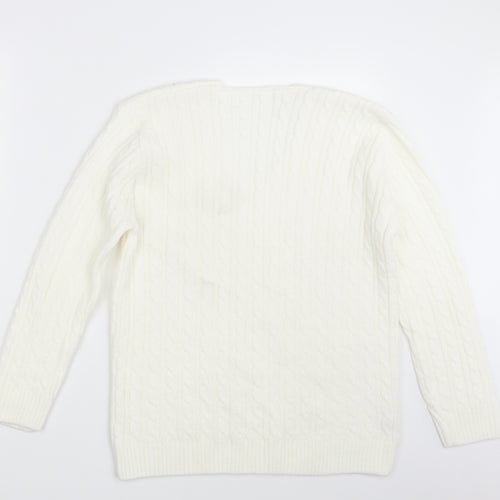 Preworn Womens Ivory  Knit Pullover Jumper One Size