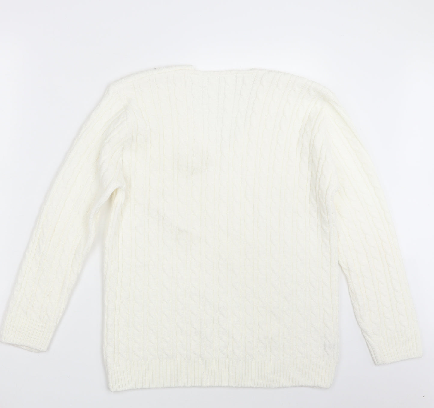 Preworn Womens Ivory  Knit Pullover Jumper One Size