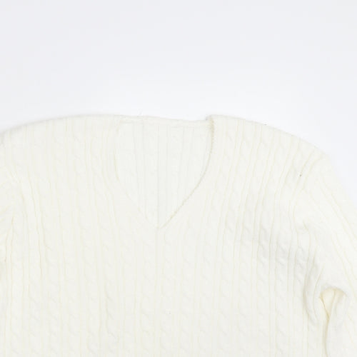 Preworn Womens Ivory  Knit Pullover Jumper One Size