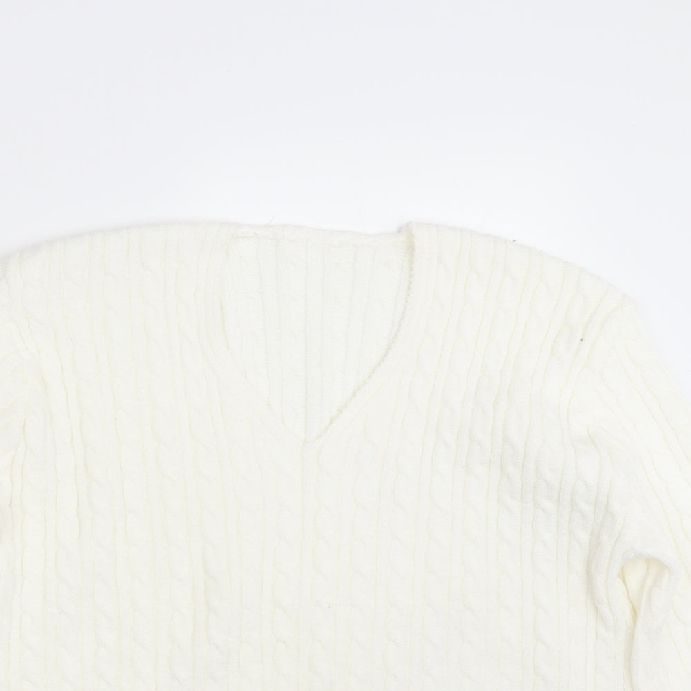 Preworn Womens Ivory  Knit Pullover Jumper One Size