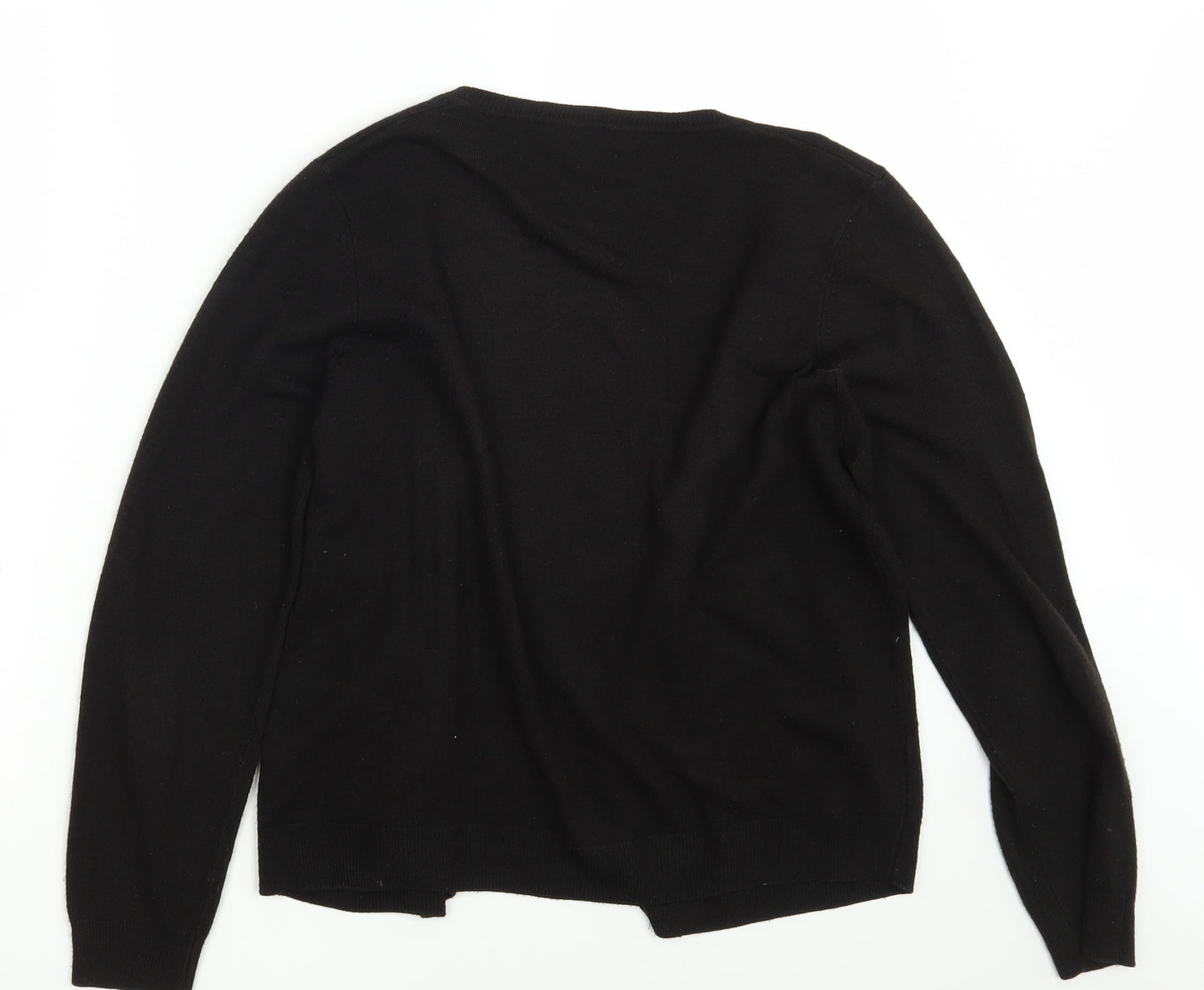 M&S Womens Black  Knit Cardigan Jumper Size 16