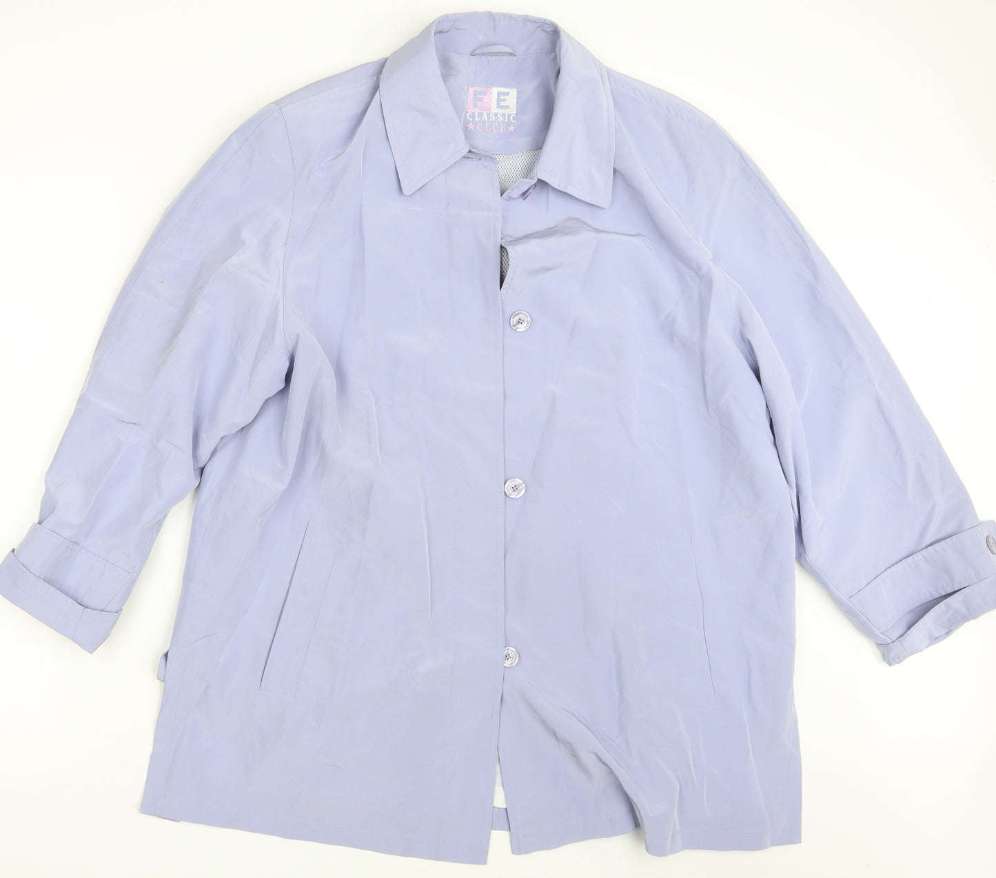 F E CLASSIC CLUB Womens Blue   Jacket Coat Size 14