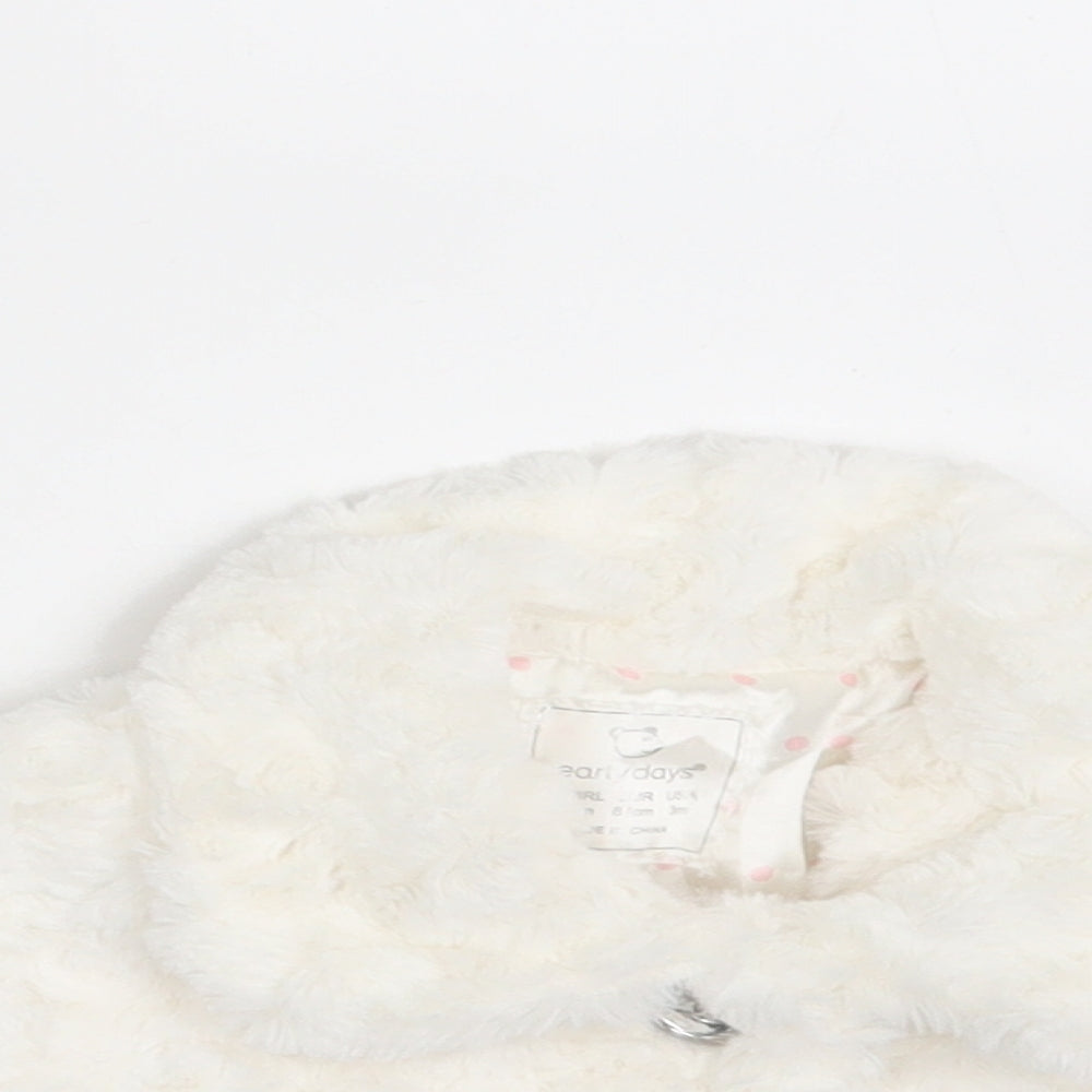 Primark Girls Ivory Polka Dot  Jacket Coat Size 0-3 Months
