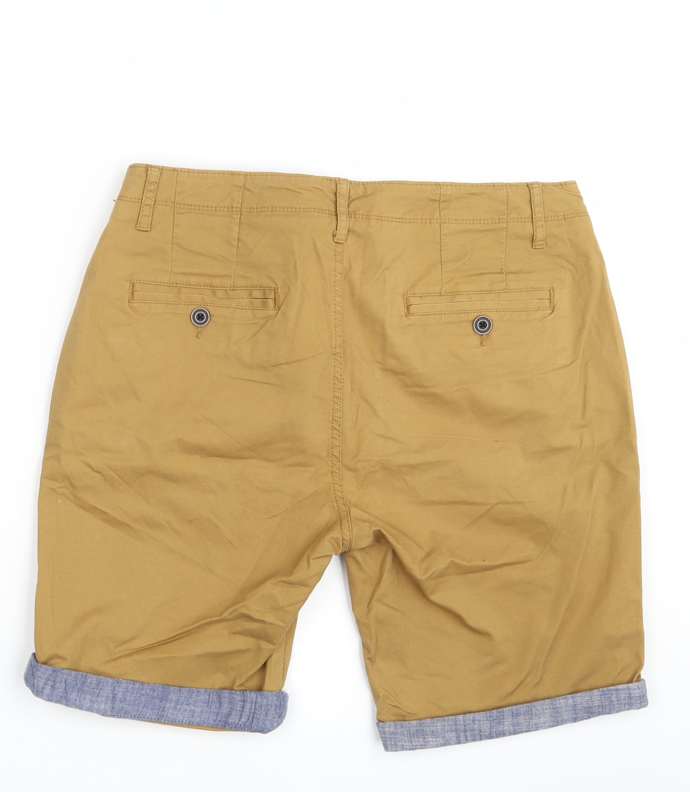 Primark Mens Beige  Denim Chino Shorts Size 34 in