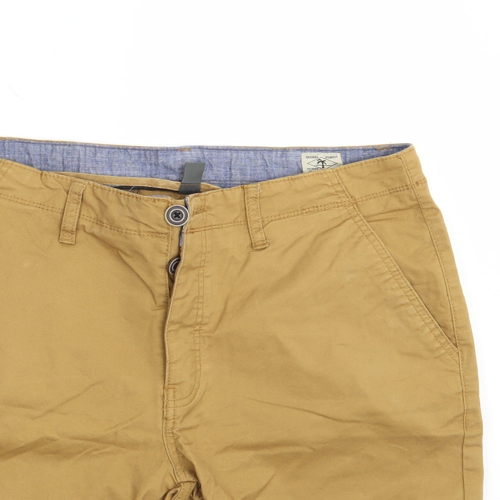 Primark Mens Beige  Denim Chino Shorts Size 34 in