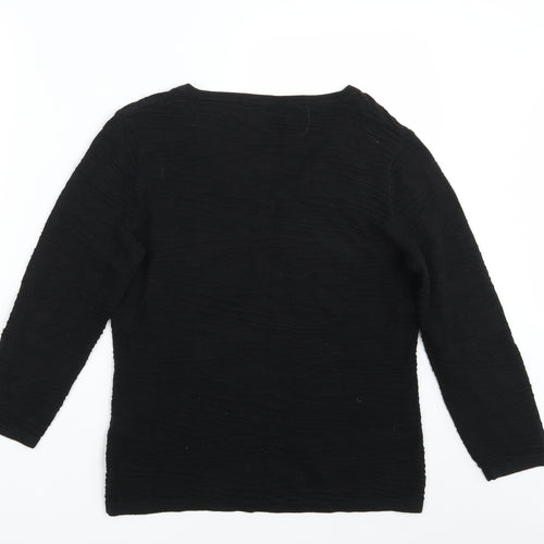 E P Pro Womens Black  Rayon Pullover Jumper Size S
