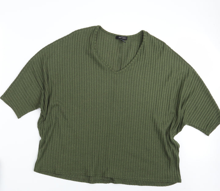 New Look Womens Green   Pullover Sweatshirt Size M