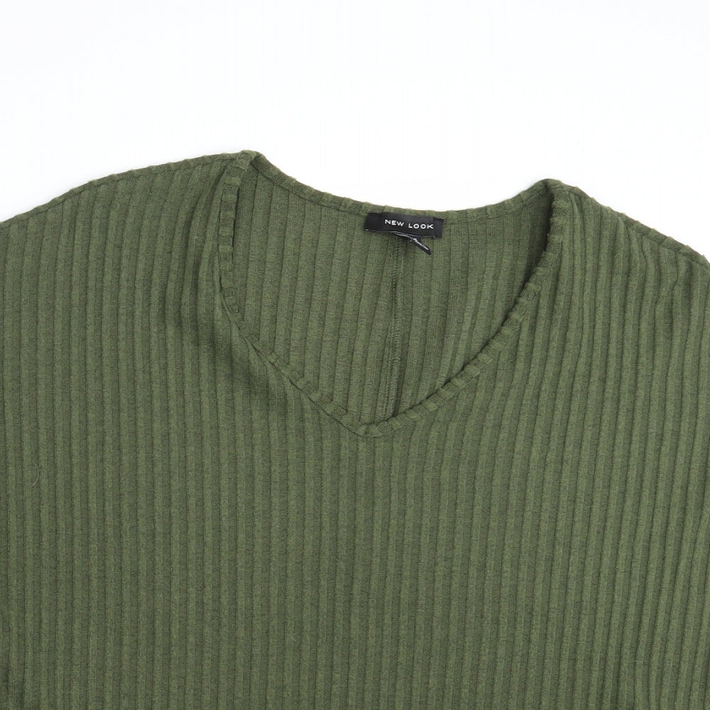 New Look Womens Green   Pullover Sweatshirt Size M