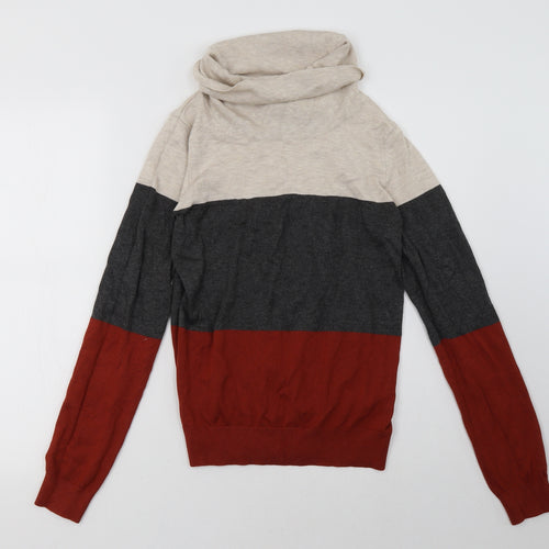 Debenhams Womens Red Striped  Pullover Sweatshirt Size 10