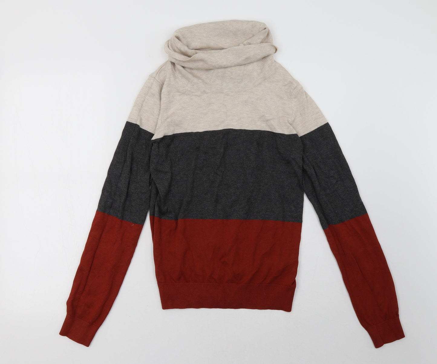 Debenhams Womens Red Striped  Pullover Sweatshirt Size 10