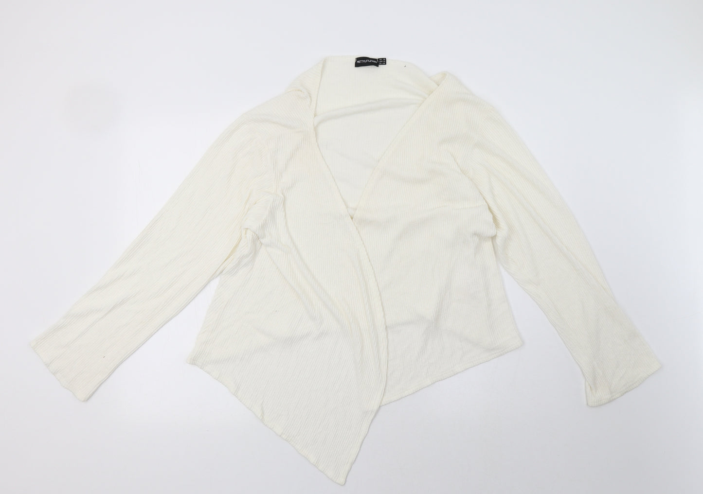 PRETTYLITTLETHING Womens White   Cardigan Jumper Size 16
