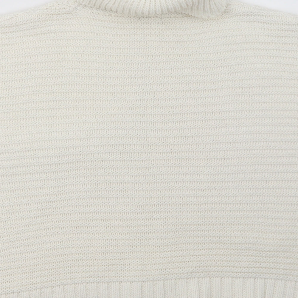 NEXT Girls White  Knit Cape Jumper Size 7-8 Years