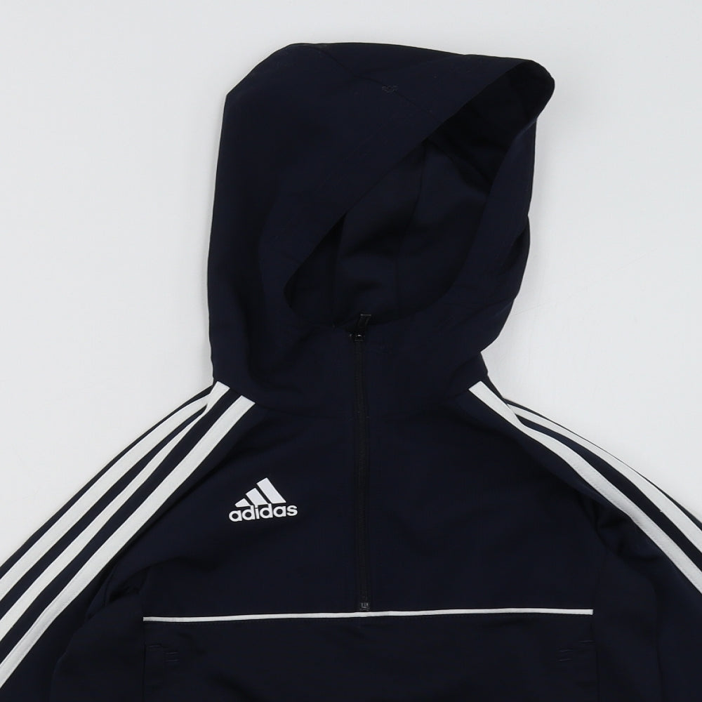 adidas Boys Blue   Pullover Hoodie Size 7-8 Years