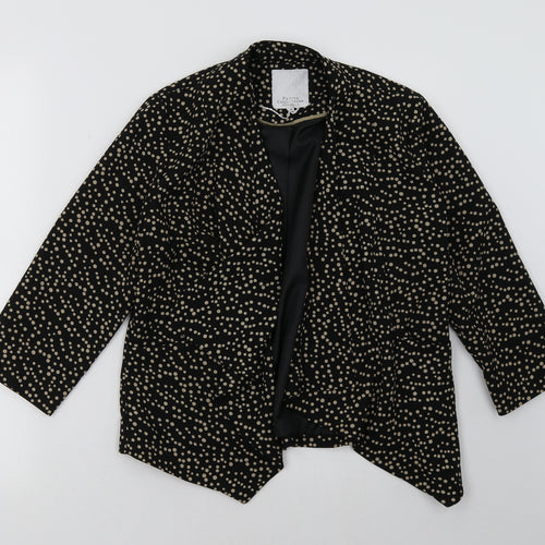 Debenhams Womens Black Polka Dot  Jacket Blazer Size 10