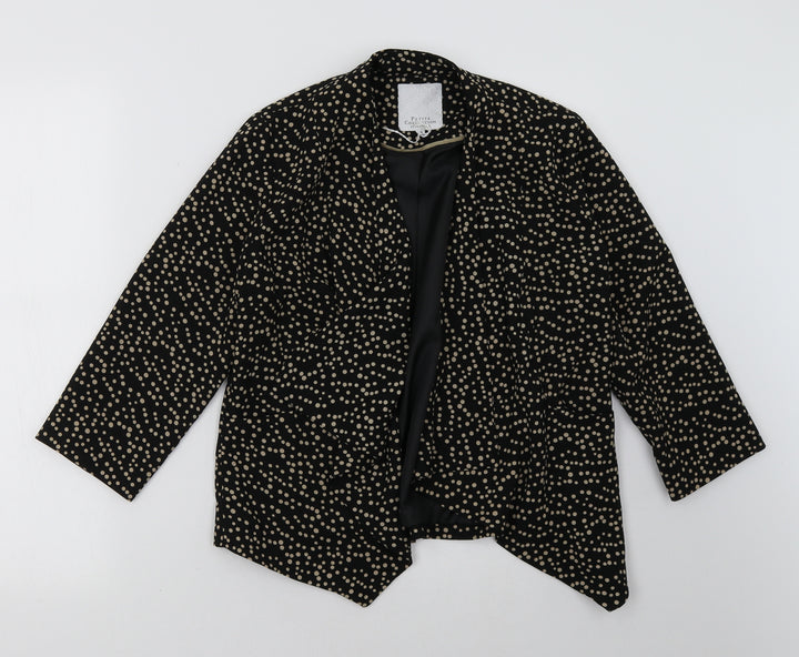 Debenhams Womens Black Polka Dot  Jacket Blazer Size 10